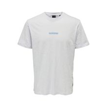 Only & Sons 22025677_ONSTROY REG SS TEE O Yaka Baskılı Mavi Erkek T-shirt