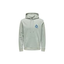 Only & Sons 22026412_ONSCARL REG MOUNTAIN SWEAT Kapüşon Yaka Mavi Erkek Sweatshirt