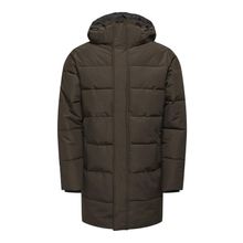 Only & Sons Onscarl Life Long Quilted Coat Noos Otw Koyu Kahve Erkek Mont