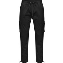 Only & Sons Onscommon 22029750 Siyah Slim Fit Beli Lastikli ve Bağlamalı Pamuklu Erkek Kargo Pantolon