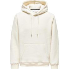 Only & Sons Onsemılıo 22030287 Ekru Kapüşonlu Teddy Kumaş Erkek Sweatshirt