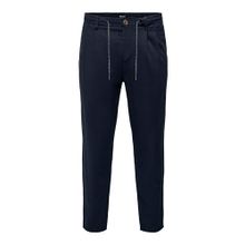 Only & Sons Onsleo Crop Linen Mix 0048 Pant Dark Navy Erkek Pantolon