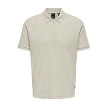 Only & Sons Onsmike Zipper SS Açık Gri Polo Erkek T-shirt