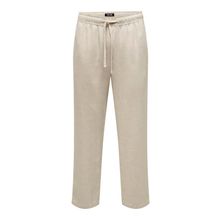 Only & Sons Onssinus Loose Visc Lin 0075 PNT Bej Erkek Pantolon