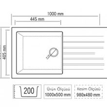 OPAL UM-100 XL Super Whıte Granit Eviye