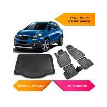 Opel Mokka 3D Havuzlu Paspas ve Bagaj Havuzu