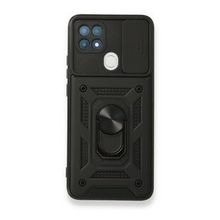 Oppo A15 Pars Lens Yüzüklü Silikon Siyah Kılıf