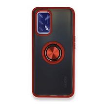 OPPO A74 4G Montreal Yüzüklü Silikon Kapak Kırmızı Kılıf
