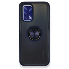 OPPO A74 4G Montreal Yüzüklü Silikon Kapak Lacivert Kılıf
