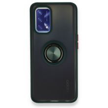 OPPO A74 4G Montreal Yüzüklü Silikon Kapak Yeşil Kılıf