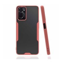 Oppo A96 Platin Silikon Pembe Kılıf