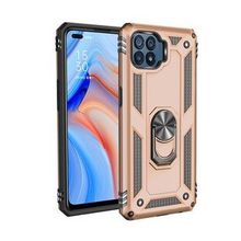 Oppo Reno 4 Lite Sofya Yüzüklü Silikon Kapak Gold Kılıf