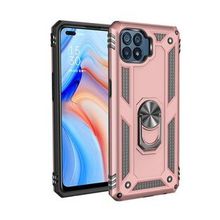 Oppo Reno 4 Lite Sofya Yüzüklü Silikon Kapak Rose Kılıf