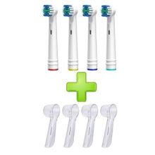 Oral B Diş Fırçasına Uyumlu 4'lü Yedek Başlık Ve 4 Adet Koruyucu Kapak