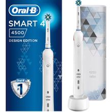 Oral-B Smart 4500 Modern Motif Beyaz Şarj Edilebilir Diş Fırçası
