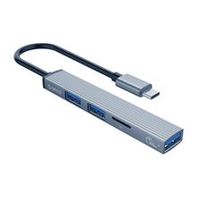 Orico Type-C To 3 Portlu USB 3.0 Çoklayıcı TF Micro SD Kart Okuyucu Hub