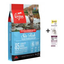 Orijen Six Fish 6 Balıklı Tahılsız Yetişkin 1.8 kg Kuru Kedi Maması + Gimcat 100 gr Malt Extra Kedi Macunu