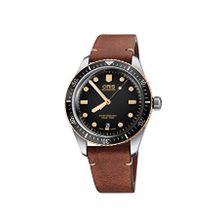 Oris 01 733 7707 4354-07 5 20 45 Divers Sixty Five Kahverengi Deri Erkek Kol Saati
