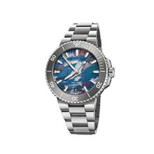 Oris 400 01 400 7790 4150-07 8 23 Aquis Date Upcycle Gri Çelik Erkek Kol Saati