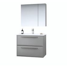 Orka Nuvola 80 cm Parlak Lake Gri Banyo Dolabı Takımı