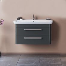 Orka Rose 100 cm Mdf Parlak Gri Banyo Dolabı