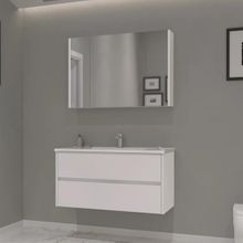 Orka Side 100 cm Mdf Cekmeceli Beyaz Banyo Dolabi Takımı