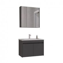 Orka Side 65 cm Mdf Kapaklı Antrasit Banyo Dolabı Takımı