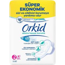 Orkid Ekstra Hassas Koruma Uzun 16x4 64 Adet Ped
