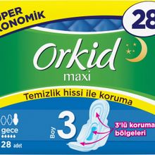 Orkid Maxi 3 Numara Gece 24lü Hijyenik Ped