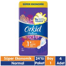 Orkid Platinum Normal 24x4 96 Adet Süper Ekonomik Ped