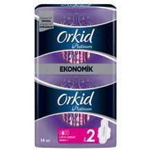 Orkid Platinum Uzun Süper Ekonomik Paket 14 Hijyenik Ped