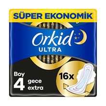 Orkid Ultra Extra Gece Extra Boy 4 16'lı Ped