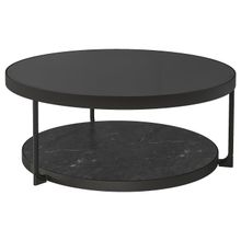 Orta sehpa, siyah-mermer görünümlü, 88 cm
