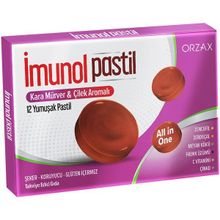Orzax Imunol Karamürver ve Çilek Aromalı Pastil - Kara Mürver