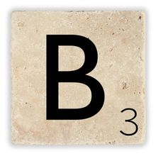 Oscar Stone Decor B Harfi Doğaltaş Bardak Altlığı