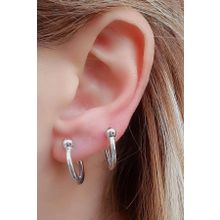 Oseshop İtalyan 925 Ayar Gümüş Trend Toplu Halka Küpe