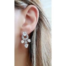 Oseshop İtalyan Pırlanta Işıltısında Zirkon Taşlı 925 Ayar Gümüş Lüks Küpe