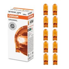 Osram 2827 WY5W T10 Dipsiz Turuncu 12V 5W 10 Adet Far Ampülü