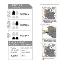 OtoLine Dacia Sandero 2008-2013 Kauçuk Siyah Oto Paspas Seti