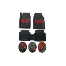 OtoLine Jeep Compass 2006-2016 Krom Kırmızı 4D Ekstra Kanallı Havuzlu Paspas Seti