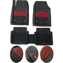OtoLine Kia Ceed 2007-2011 Krom Kırmızı 4D Ekstra Kanallı Havuzlu Paspas Seti