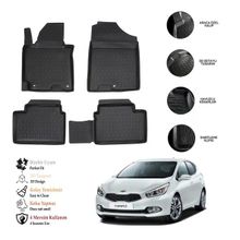 OtoLine Kia Ceed 2012-2017 3D Havuzlu Paspas