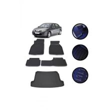 OtoLine Megane 2 Sedan 2002-2009 Arasi 4D Havuzlu Oto Paspas Ve Bagaj Set