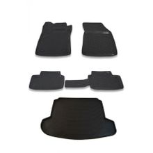 OtoLine Megane 4 Sedan Cft Klk 2016-2022 4D Havuzlu Oto Paspas Bagaj Set
