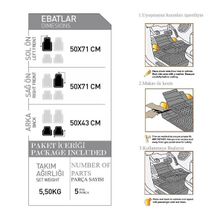 OtoLine Mercedes-Benz E Serisi Coupe C238 2017+ Kauçuk Siyah Oto Paspas Seti