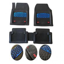 OtoLine Mitsubishi Lancer Evo 10 Krom Mavi 4D Ekstra Kanallı Havuzlu Paspas Seti