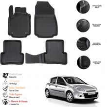 OtoLine Renault Clio 3 2005-2012 3D Havuzlu Paspas