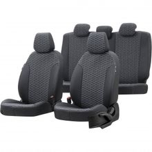 Otom Audi A4 2000-2004 Özel Üretim Tokyo Design Deri Siyah - Beyaz Oto Koltuk Kılıfı