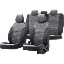 Otom Audi A4 2004-2008 Özel Üretim Milano Design Füme - Siyah Koltuk Kılıfı