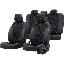Otom Citroen C5 2008-2017 Özel Üretim Madrid Design Tay Tüyü Siyah - Beyaz Oto Koltuk Kılıfı